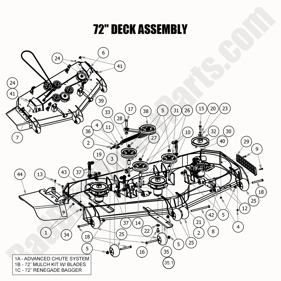 2020 Renegade - Gas - 72" Deck Assembly